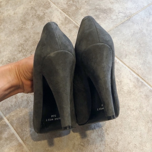 Nine West suede leather gray ankle booties… - Picture 6 of 12